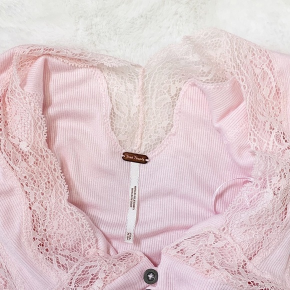 NEW Free People Dale Lace Cutout Mock Neck Tank - Picture 7 of 10